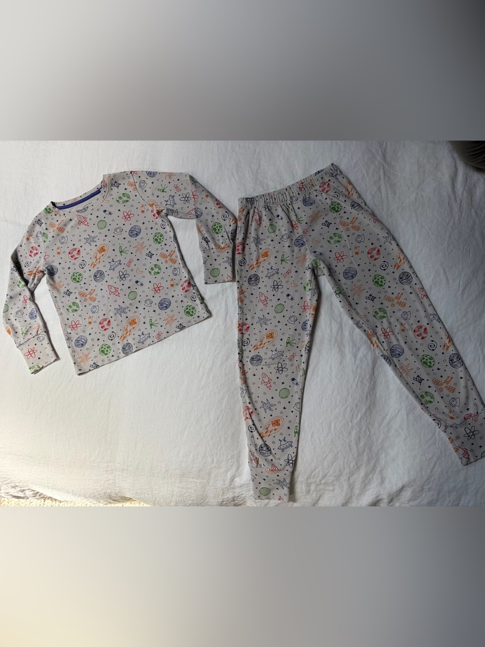 Frugi Organic Cotton Space Print Kids Pyjamas - PLAY CONDITION
